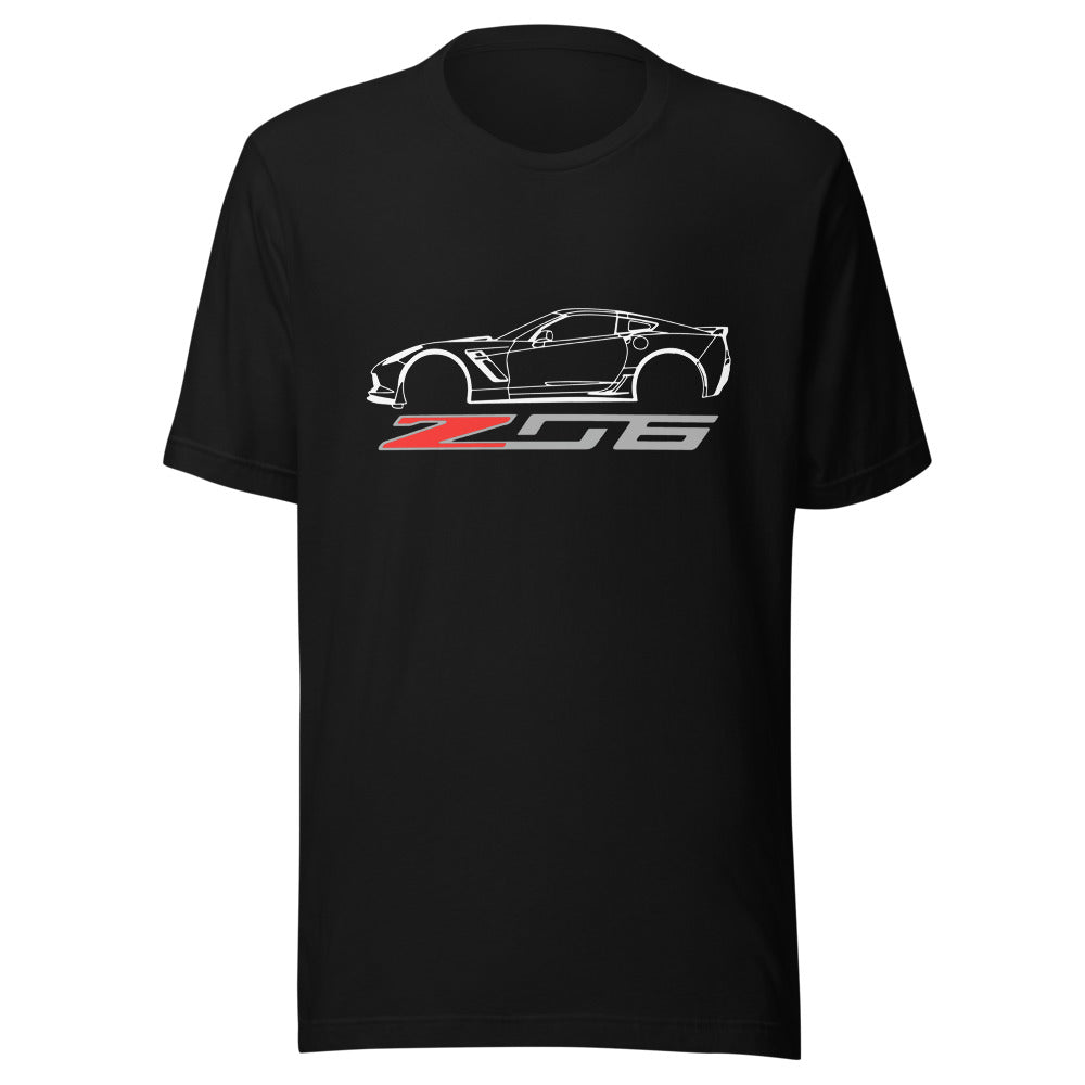 C7 Corvette Z06 tshirt for 7th Gen Vette Drivers Owners Custom Car Show tees