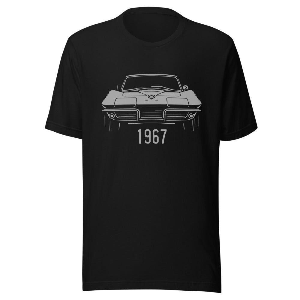 1967 Corvette tshirt for Chevy Classic car Owners C2 Vette Line Art tee