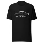 1955 Chevy Bel Air T-Shirt in black, front view