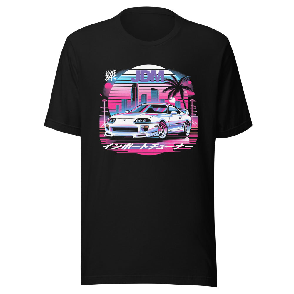 Japanese Sports Cars Supra t-shirt for JDM Fans Japan Car Culture Streets of Miami Tee