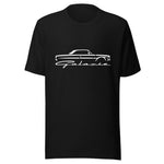 1964 Galaxie Silhouette Emblem T-Shirt in black, front view