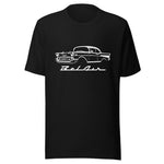 1957 Bel Air thsirt T-Shirt in black, front view