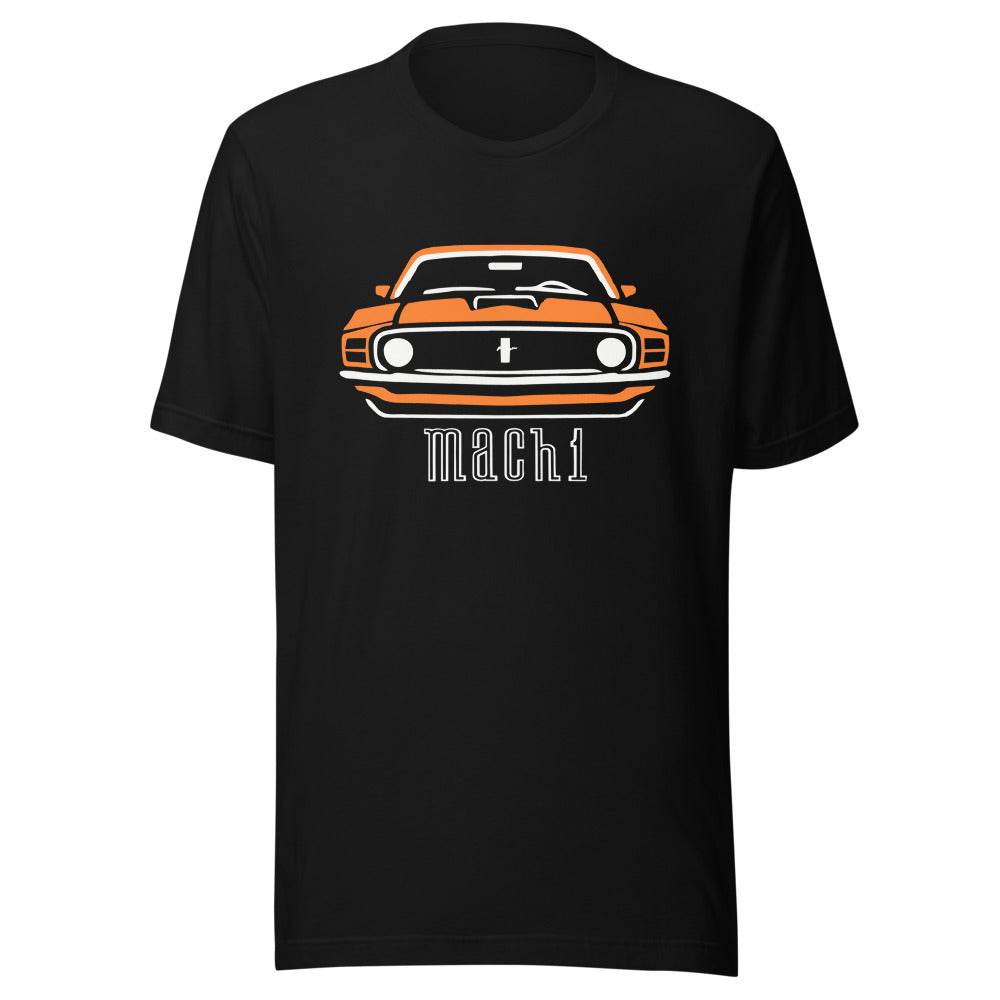 1970 Grabber Orange Mach 1 tshirt for Stang Owners Classic Muscle Car Enthusiasts tee