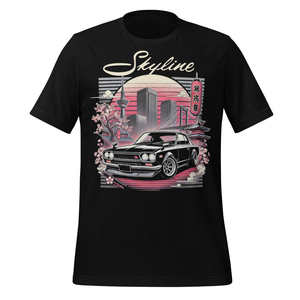 KPGC10 Skyline GT-R Hakosuka t-shirt for Vintage JDM Fans Japanese Car Culture Graphic Tees