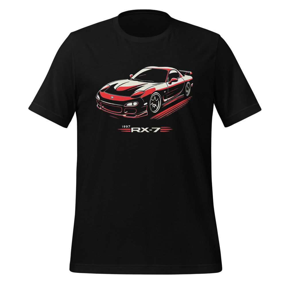 1990s JDM t-shirt for RX-7 Fans Drivers Japanese Tuner Car Culture Drift Street racing RX7 Tees