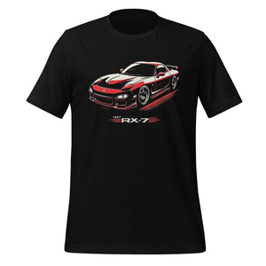 1990s JDM t-shirt for RX-7 Fans Drivers Japanese Tuner Car Culture Drift Street racing RX7 Tees