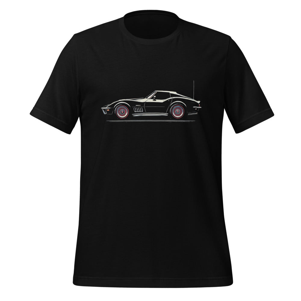 1969 Corvette t-shirt 69 Vette Art Graphic Tee for Chevy Classic Car Enthusiasts Gearheads