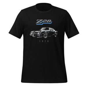 1978 Camaro Z28 t-shirt for Chevy Classic Car Fans Bowtie Enthusiasts Gearheads Automotive Tees