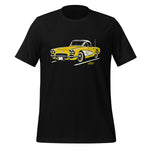 1958 Corvette t-shirt Yellow C1 Vette Art Graphic Tee for Chevy Classic Car Owners