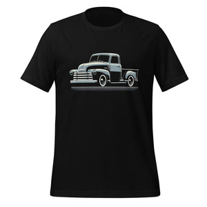 1950s Antique Truck Art Graphic t-shirt for Chevy 3100 Pickup Owners Enthusiasts Gearheads Tees
