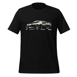 Corvette C7 Art Graphic t-shirt for Vette Drivers Clubs Car Shows
