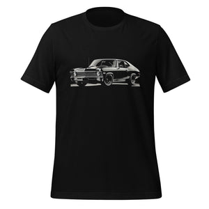 Black 1969 Nova t-shirt for Chevy Classic car Gearheads Tee