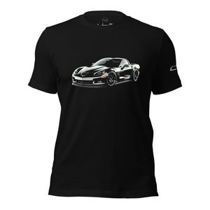 All Black Corvette C6 t-shirt for Sixth Gen Vette Drivers Tee