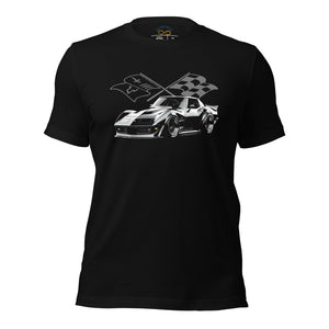 Black C3 Corvette Widebody Restomod t-shirt for Chevy Muscle Car Gearheads Tees
