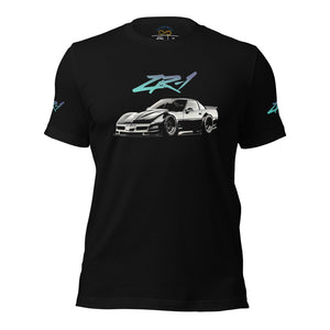 All Black Corvette C4 ZR-1 t-shirt for 4th Gen Vette Drivers ZR1 Tees