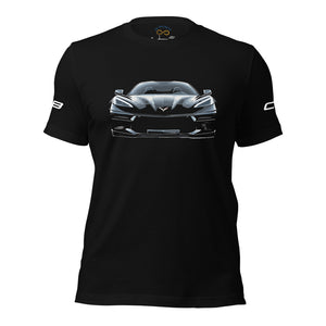 All Black Corvette C8 t-shirt for Eigth Generation Vette Drivers Tees
