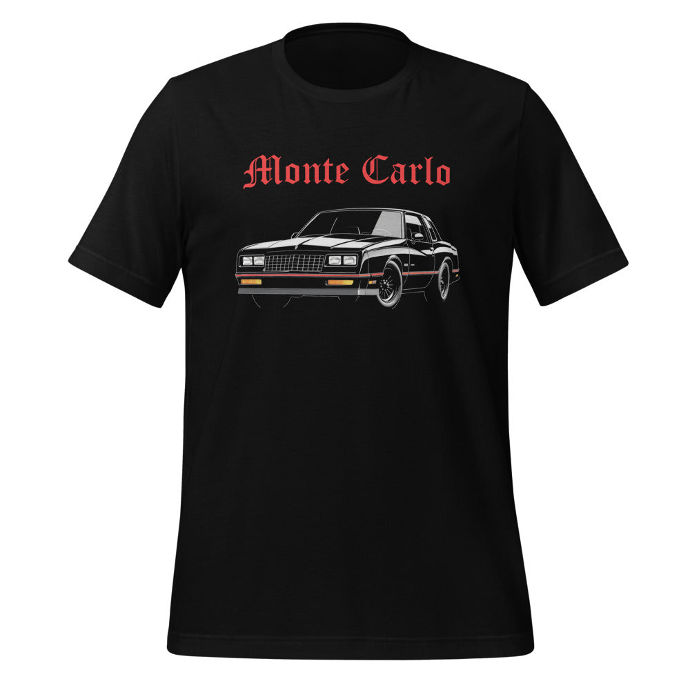 1988 Monte Carlo t-shirt for Chevy Classic Car Lovers Gearheads Vintage Automotive Tee