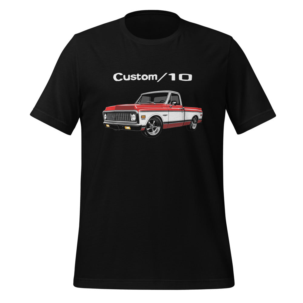 Chevy Truck Fans t-shirt 1972 C10 Custom 10 Pickup Tee