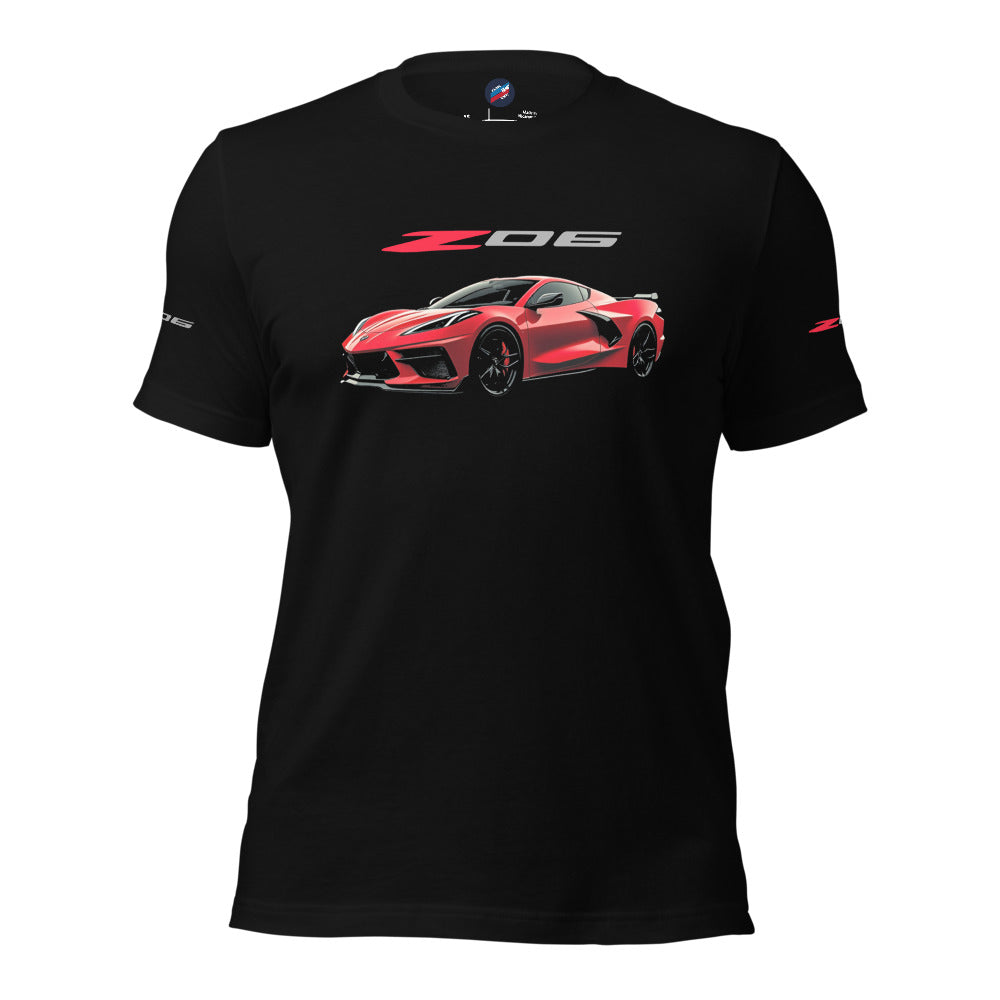 2025 Torch Red C8 Vette Drivers t-shirt Z06 Custom Sports Car Tees