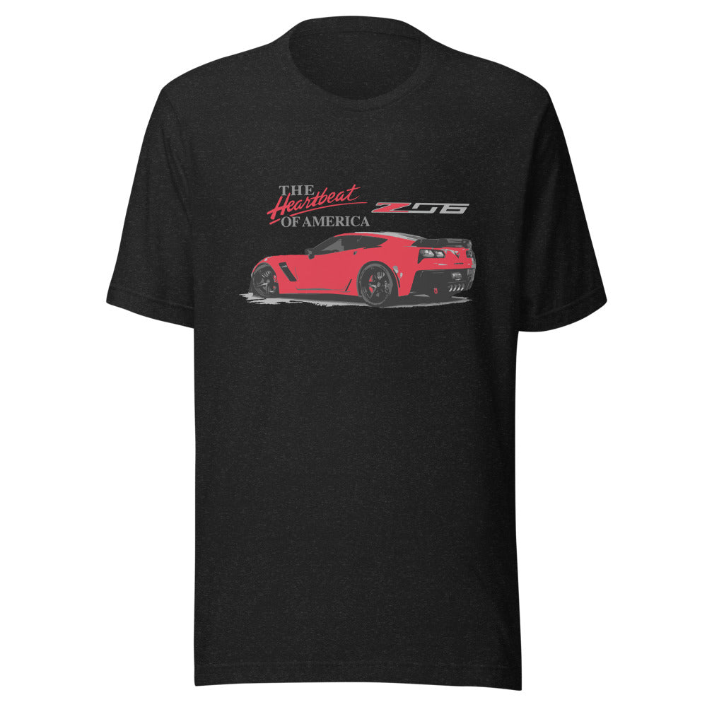 Torch Red C7 Corvette Z06 Custom Vette Drivers t-shirt
