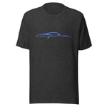 2024 2025 Rapid Blue Corvette C8 Line Art for 8th Gen Vette Owners Drivers t-shirt