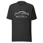 1955 Chevy Bel Air T-Shirt in heather, front view