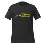 2024 Corvette C8 T-Shirt in heather, front view