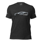 2024 Corvette C8 T-Shirt in heather, front view