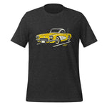 1958 Corvette t-shirt Yellow C1 Vette Art Graphic Tee for Chevy Classic Car Owners