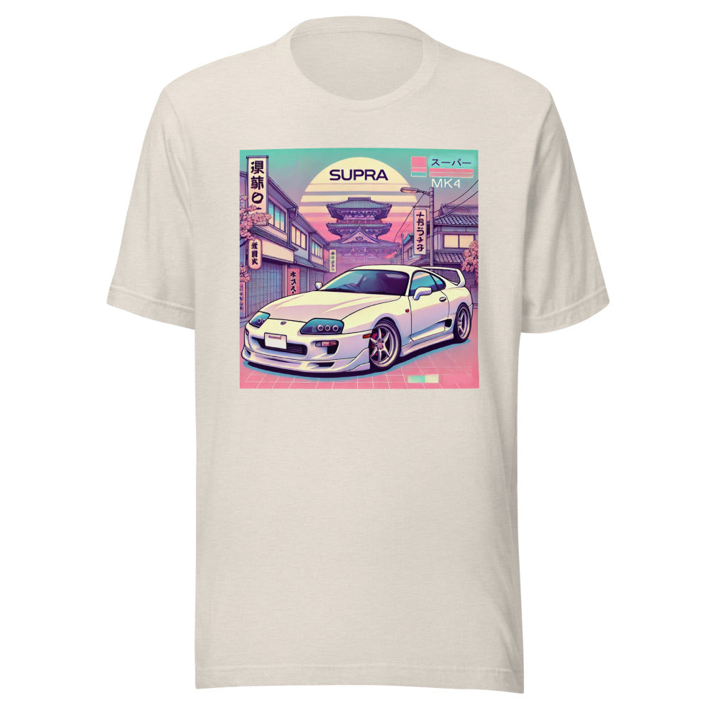 Tokyo Sunset Supra MK4 t-shirt for 90s JDM Japanese Car Fans Tee