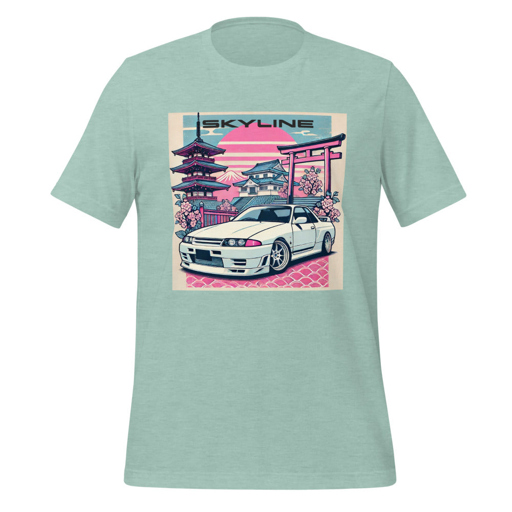 R32 Skyline GTR t-shirt for JDM Fans 90s Japanese Car Culture Automotive Tee