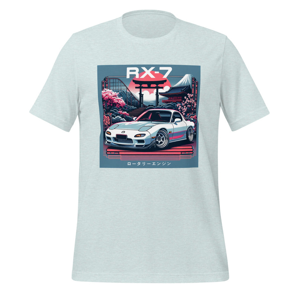 JG Infinite 1990s RX-7 JDM Rotary Tuner Drift T-Shirt - Red Sun Japan Street Racing Tee - View #5