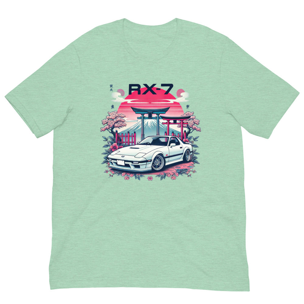 Japanese Tuner Car RX-7 t-shirt for JDM Rotary Fans 90s Car Culture in Japan Tee