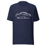 1955 Chevy Bel Air T-Shirt in navy, front view