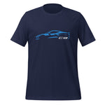 2024 Corvette C8 T-Shirt in navy, front view