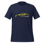 2024 Corvette C8 T-Shirt in navy, front view
