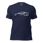 2024 Corvette C8 T-Shirt in navy, front view