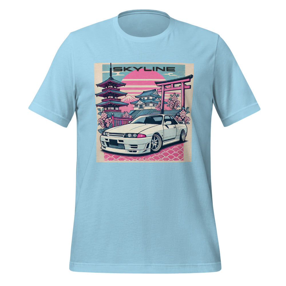 R32 Skyline GTR t-shirt for JDM Fans 90s Japanese Car Culture Automotive Tee