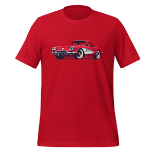 Red Corvette C1 t-shirt for Antique Chevy Vette Owners Graphic Tees