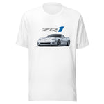 Arctic White 2011 Corvette C6 ZR1 Custom Sixth Gen Vette Drivers t-shirt for car show