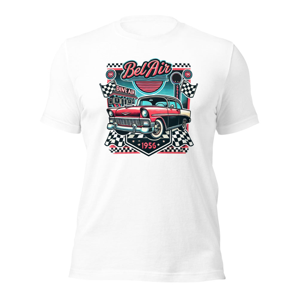 1956 Chevy Bel Air t-shirt for Classic car owners 1950s Diner Americana Aesthetic Tee