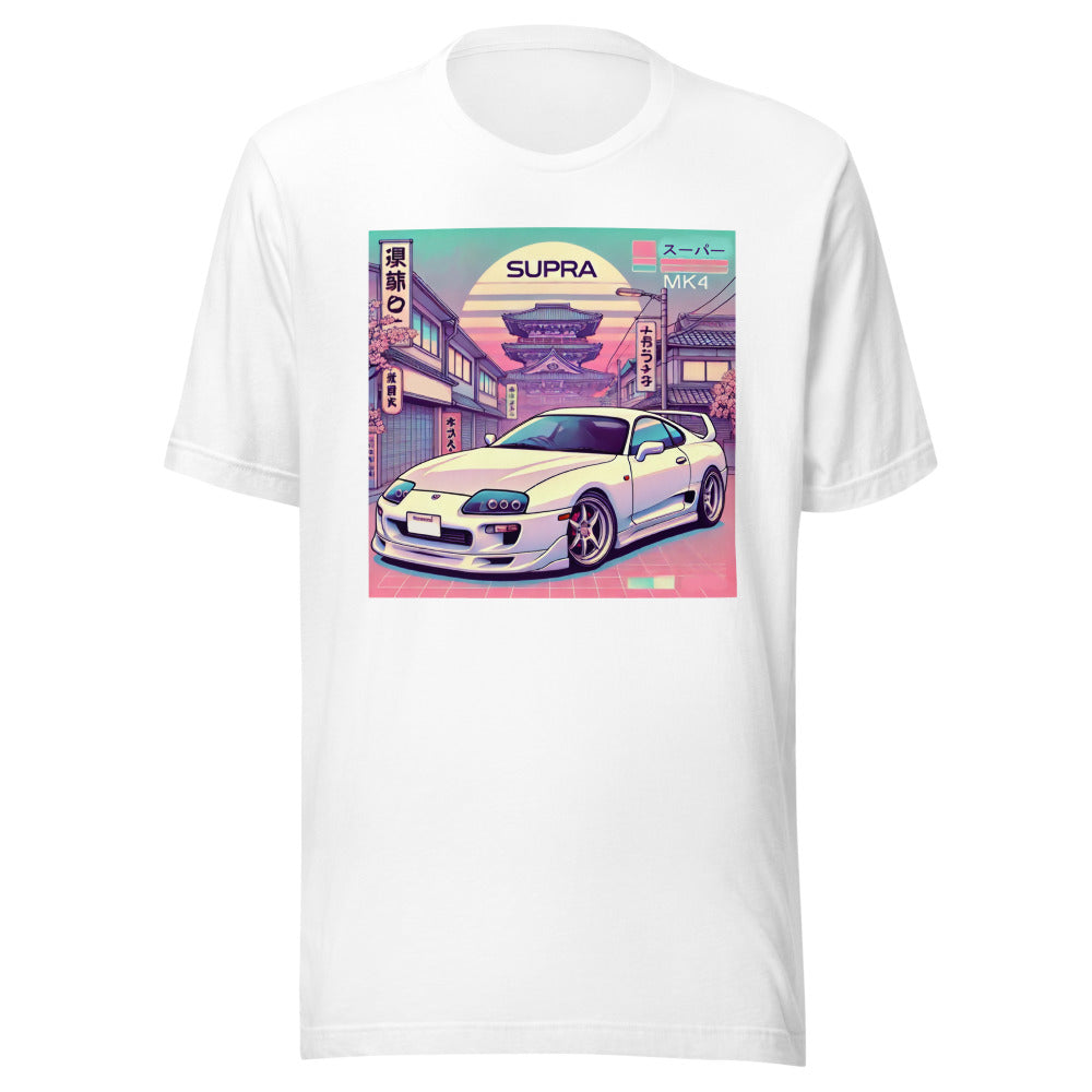 Tokyo Sunset Supra MK4 t-shirt for 90s JDM Japanese Car Fans Tee