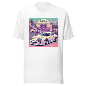 Tokyo Sunset Supra MK4 t-shirt for 90s JDM Japanese Car Fans Tee