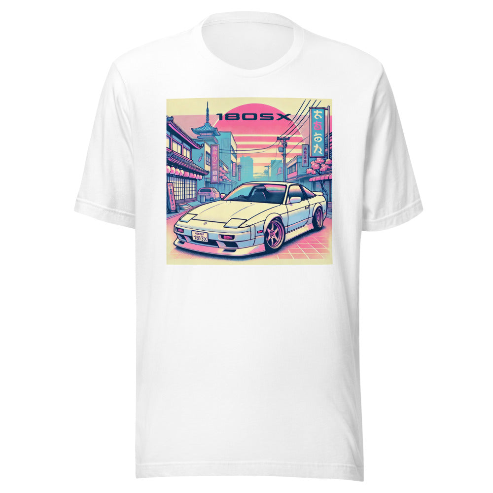 Tokyo Sunset 180sx  t-shirt for JDM Japanese Tuner Drift Car Fans Gearheads Tee