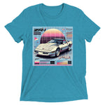 1980s 1990s ZR1 C4 Corvette graphic tri-blend T-Shirt, front view