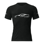 2024 Corvette C8 tri-blend T-Shirt in charcoal, front view