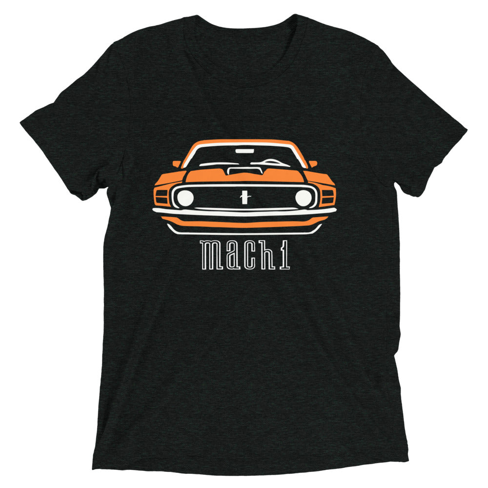 1970 Grabber Orange Mach 1 tee for Stang Owners Classic Muscle Car tri-blend tshirt