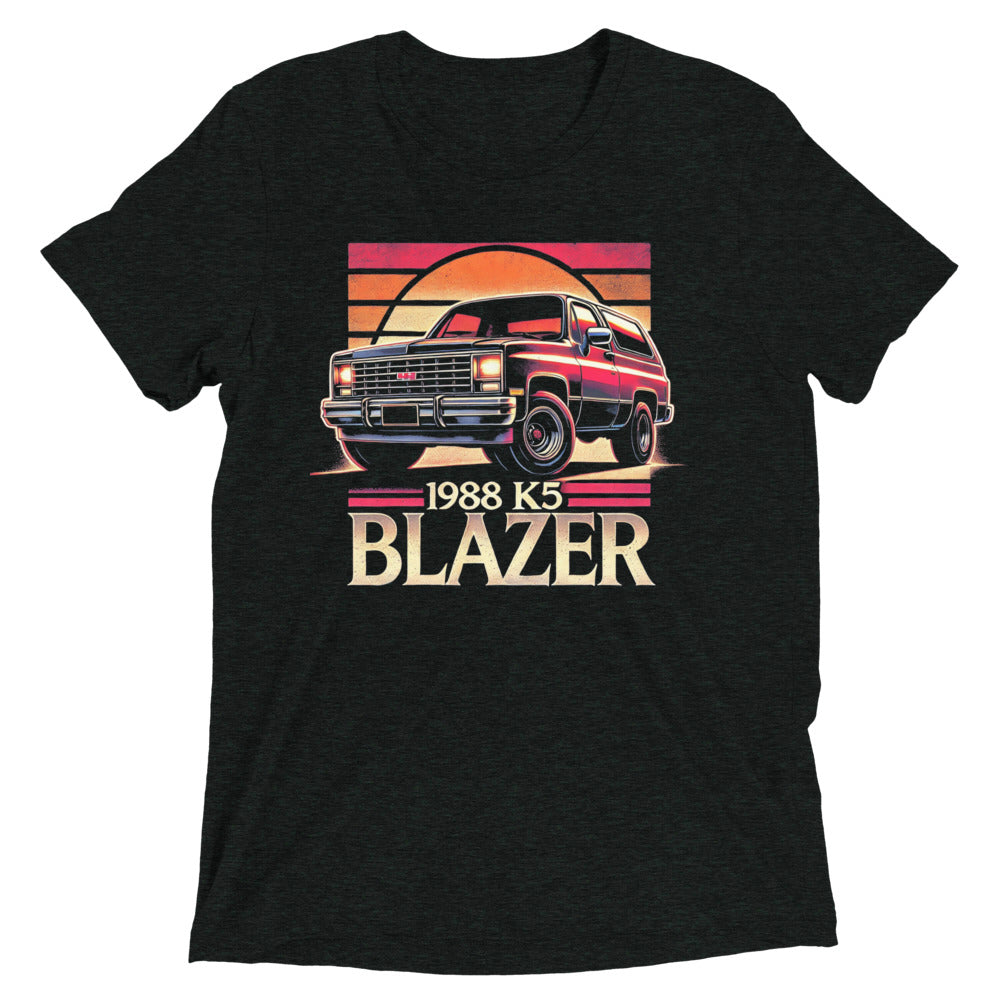 Retro Sunset 1988 K5 Blazer tri-blend t-shirt for Classic Chevy Truck Fans Squarebody Tees