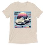 1980s 1990s ZR1 C4 Corvette graphic tri-blend T-Shirt, front view