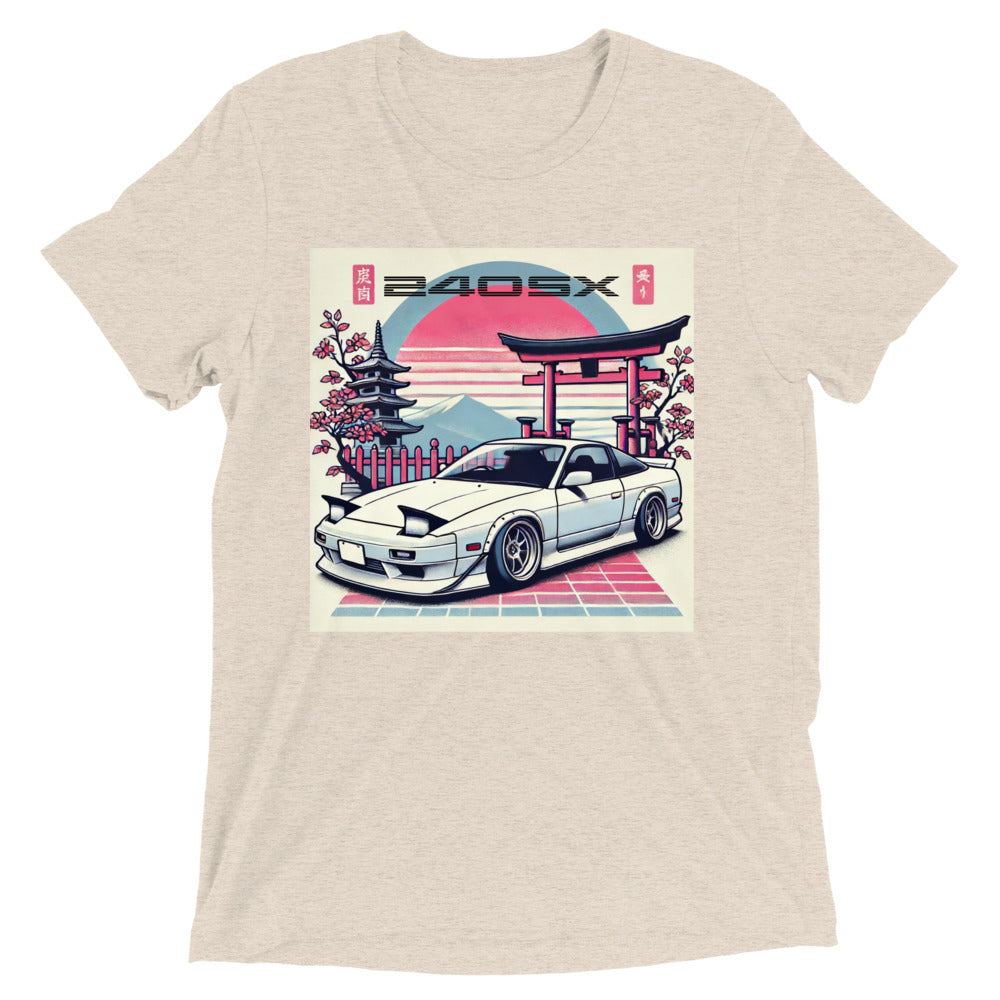 Japanese Aesthetic 240sx tri-blend t-shirt for JDM Fans 90s Car Culture S13 Tee